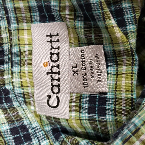 Carhartt Shirt Men’s XL Plaid Short Sleeve Button Down Workwear Outdoor - Picture 5 of 7